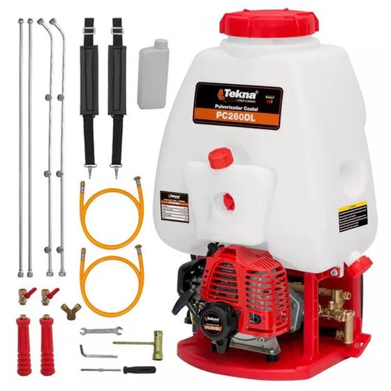 Pulverizador Costal Pc260tkdl Á Gasolina 2t 25l 26cc 1cv Branco Tekna Menor preço em Pulverizador Costal Pc260tkdl Á Gasolina 2t 25l 26cc 1cv Branco Tekna