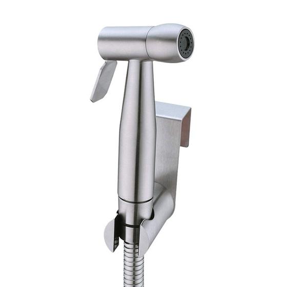 Imagem de Pulverizador de bidê portátil pulverizador de aço inoxidável banheiro bidet banheiro chuveiro chuveiro cabeça spray com kit mangueira 7/8 polegadas Distribuidores de sabão líquido