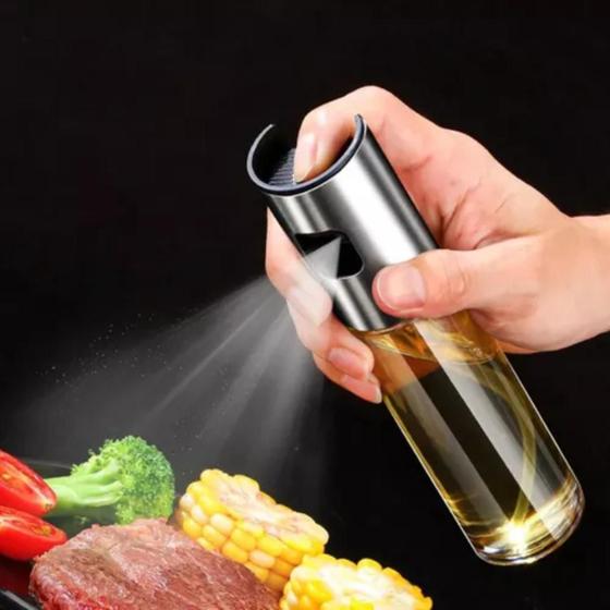 Imagem de Pulverizador de Vidro e Aço Inox 100ml - Ideal para Temperos