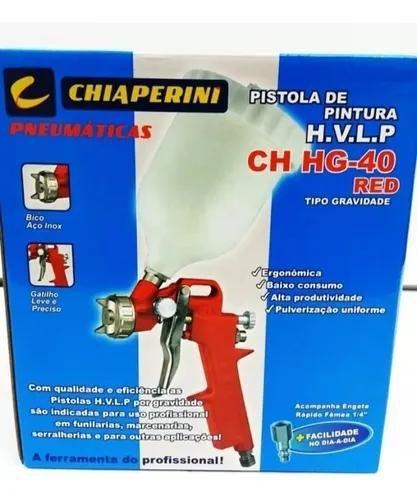 Imagem de Pulverizador P/ Pintura Hvlp Hg40 Red 600ml - Chiaperini