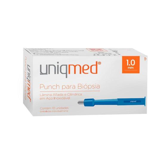 Imagem de Punch Dermatológico 1.0mm Estéril CX c/ 10un. Uniqmed