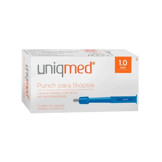 Imagem de Punch Dermatologico Descartavel Uniqmed - Kit C/ 10 1,0mm