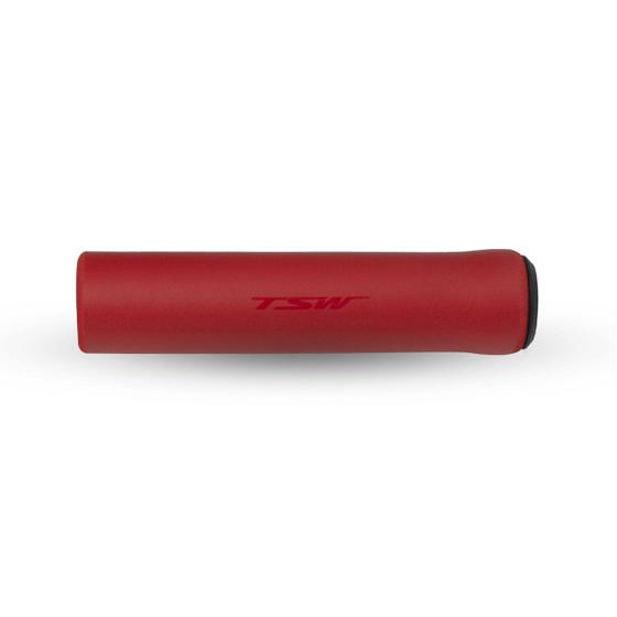 Imagem de Punho manopla tsw mtb silicone light 125mm  vermelho