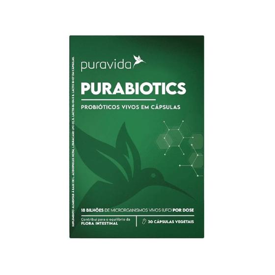 Imagem de Purabiotics Probióticos Vivos Em Cápsulas Puravida 30 Cáps