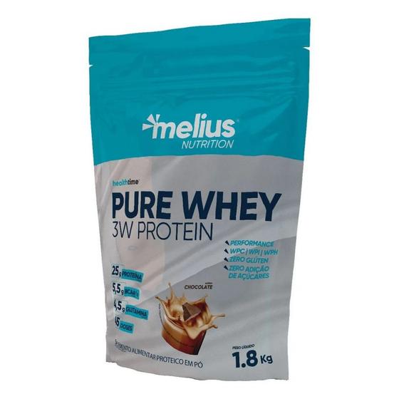 Imagem de Pure Whey 3W Protein Refil (1,8kg) - Sabor: Chocolate