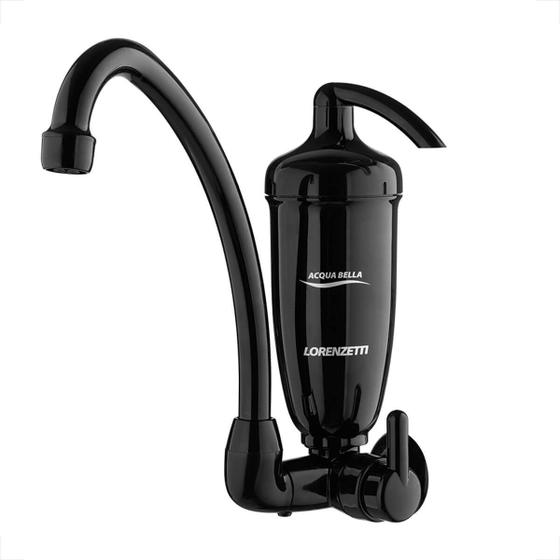 Purificador agua lorenzetti acqua bella preto parede com torneira Imagem de Purificador agua lorenzetti acqua bella preto parede com torneira