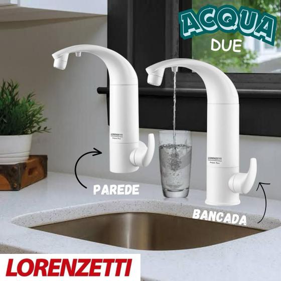 Imagem de Purificador Com Torneira Filtro de Água Acqua Due De Parede ou Mesa Bancada Lorenzetti Para Cozinha