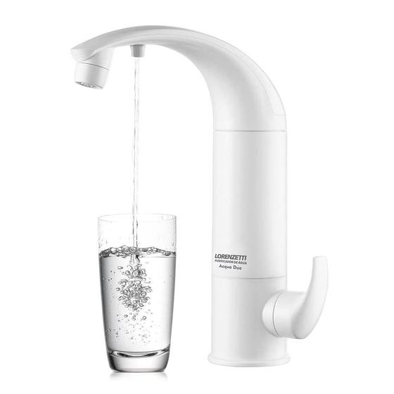 Purificador de Água Com Torneira Lorenzetti Acqua Due Parede Branco Menor preço em Purificador de Água Com Torneira Lorenzetti Acqua Due Parede Branco
