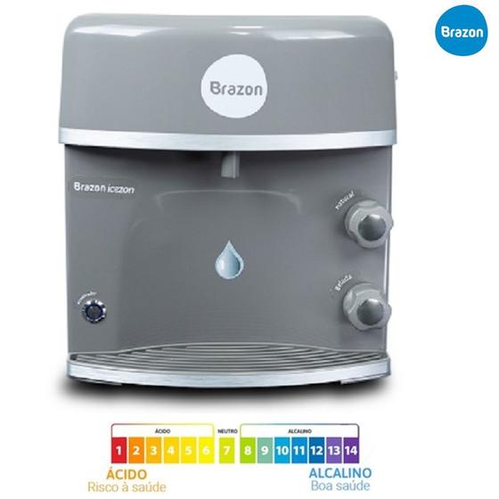 Imagem de Purificador de água gelada Alcalina Ionizada com Ozônio Icezon Prata 110 - Brazon