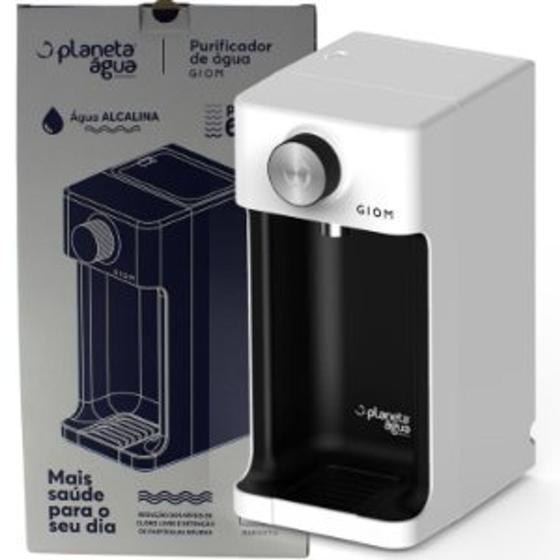 Purificador de água giom branco/preto água alcalina natural Menor preço em Purificador de água giom branco/preto água alcalina natural