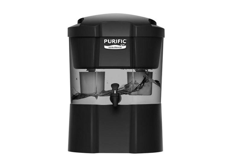 Purificador De Água Purific Modelo Ecológico Preto Com Torneira ...