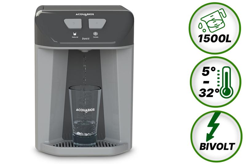 Purificador filtro bebedouro de água elétrico acquabios bivolt ...