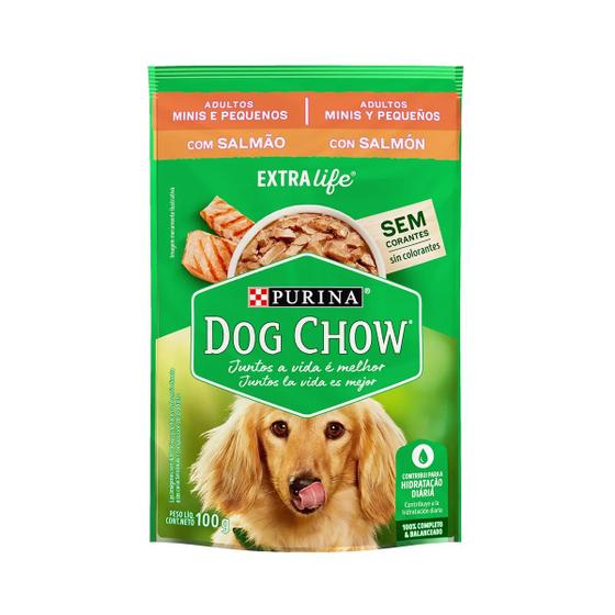 Imagem de Purina Dog Chow Sachê Cães Ad. Salmão Min/Peq 100g