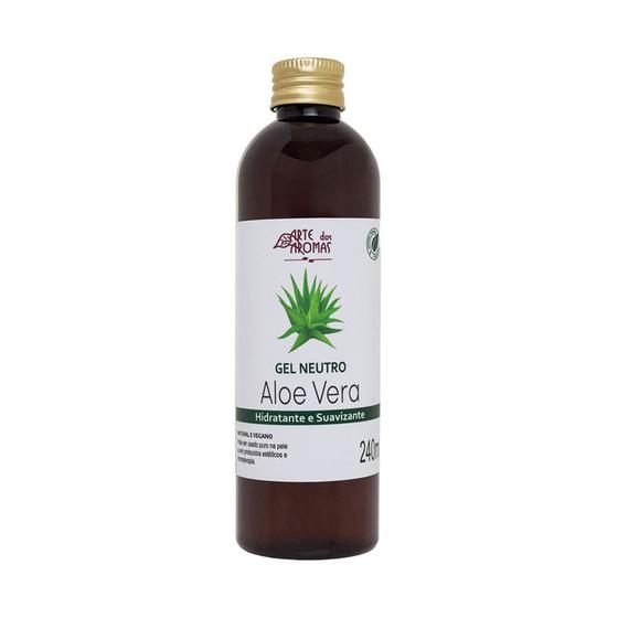 Imagem de Puro Gel de Aloe Vera Babosa Neutro Hidratante e Suavizante 240ml  Arte dos Aromas