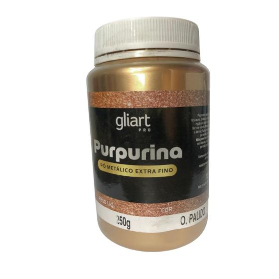 Imagem de Purpurina Pó Metálico Ouro Palido Extra Fino Gliart 250g