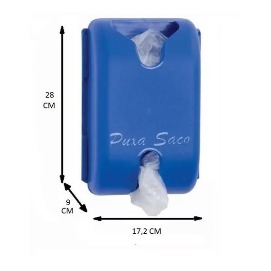 Imagem de Puxa Saco/Dispenser Azul - Porta Sacolas Plásticas