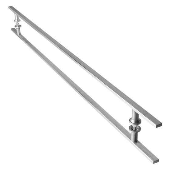 Imagem de Puxador Aço Inox Escovado para Porta de Vidro 180 cm M.S