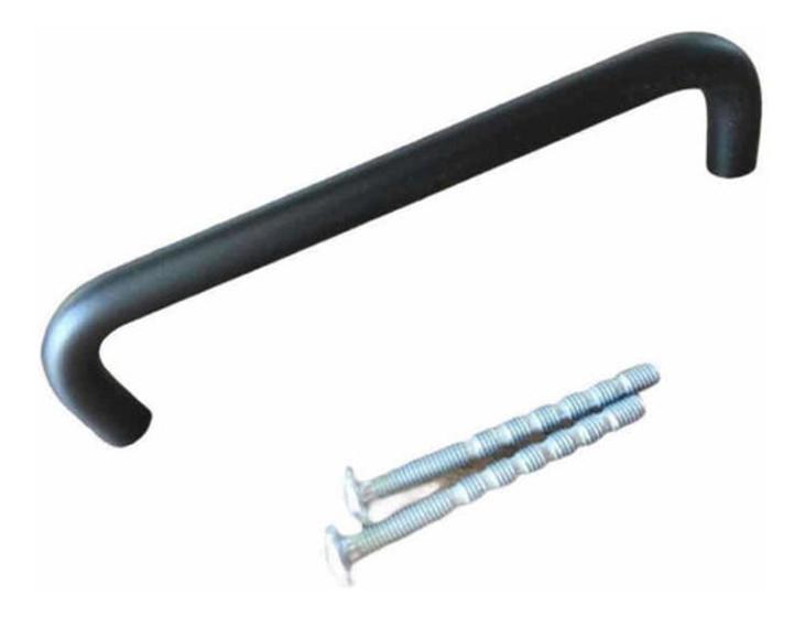 Imagem de Puxador Alça a Trave Preto Fosco 160mm Kit Com 24 Unidades