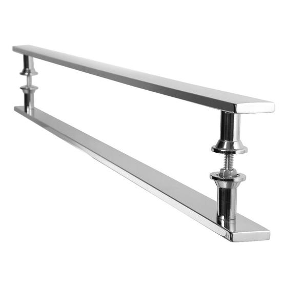 Imagem de Puxador Barra Chata Inox Para Porta De Madeira Vidro 40 cm