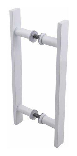 Imagem de Puxador Barra Para Porta Aluminio Quadrado Branco 50x30cm al