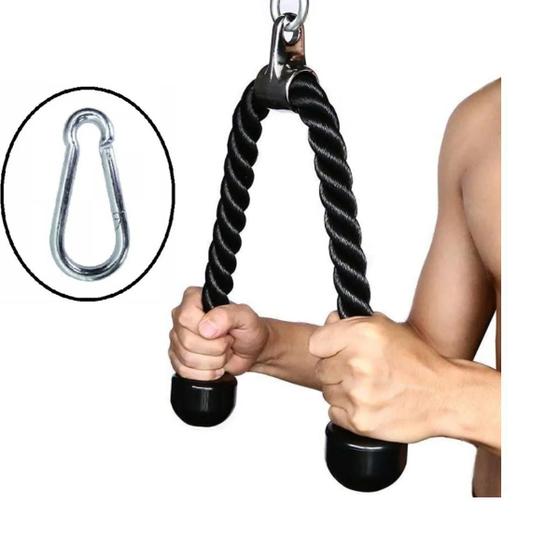 Imagem de Puxador Corda Triceps Crossover Mosquetão Pulley Musculação