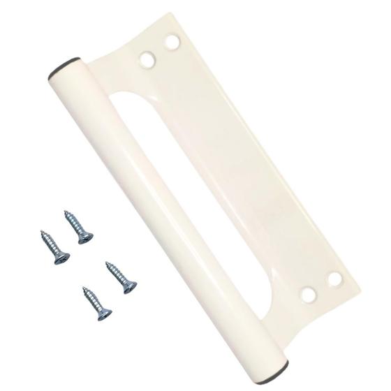 Imagem de Puxador de Aluminio Buzio Porta Portao Correr Branco 145mm