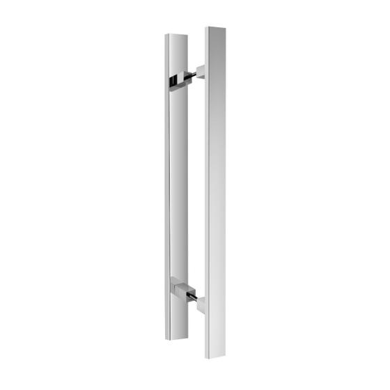 Imagem de Puxador de Porta Aço Inox Escovado 50cm Portas Pivotante Madeira Vidro Temperado Modelo Eros