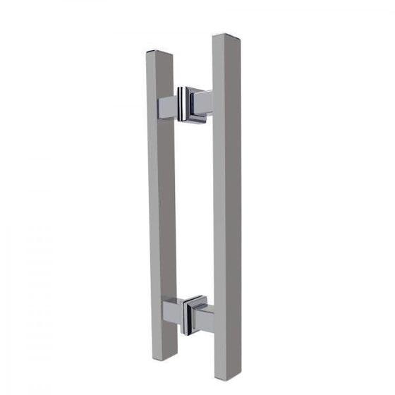 Imagem de Puxador Duplo para Porta 450mm Inox Acetinado Premium Pr4171 Ducon Metais