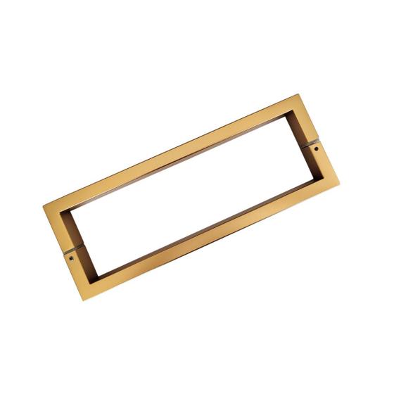 Imagem de Puxador duplo para porta df905 600mm dourado matte (fosco) italy line