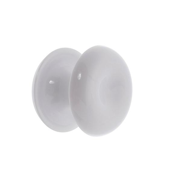 Puxador duplo redondo de resina para porta de vidro branco médio Menor preço em Puxador duplo redondo de resina para porta de vidro branco médio