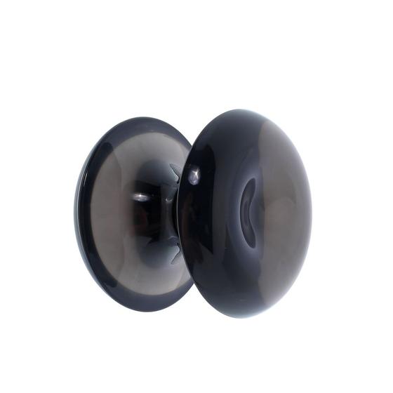 Puxador duplo redondo de resina para porta de vidro fumê médio Menor preço em Puxador duplo redondo de resina para porta de vidro fumê médio