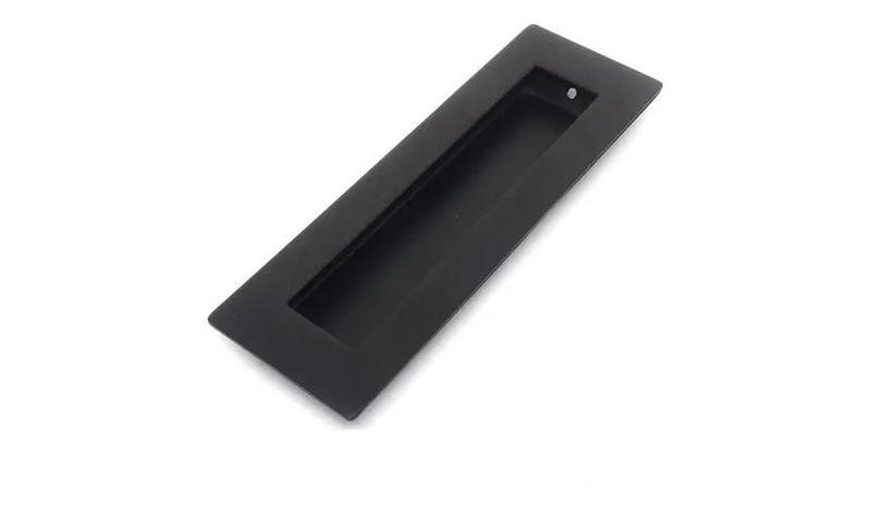 Puxador Embutir Porta De Madeira Modelo Concha Quadrado Preto Menor preço em Puxador Embutir Porta De Madeira Modelo Concha Quadrado Preto