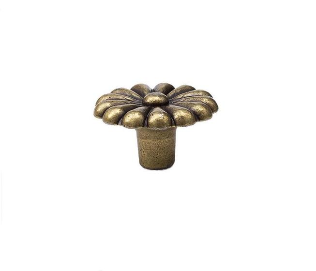 Imagem de Puxador Flor Rosa Provençal Bronze Moveis Vintage 8 Peças
