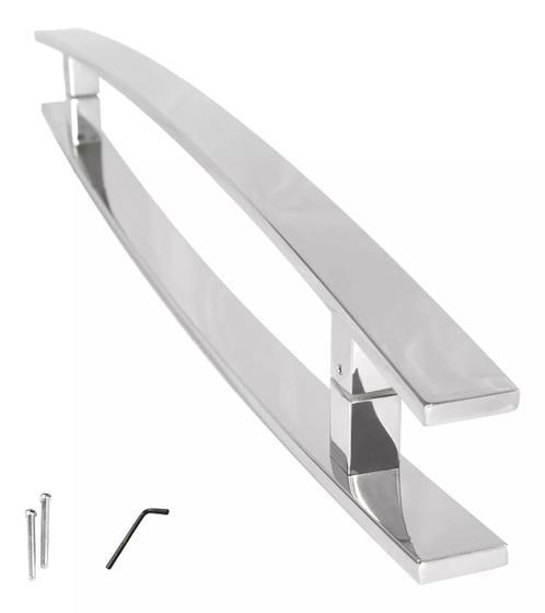 Imagem de Puxador Inox Barra Chata Curvo 40x10mm 80CM Ganox