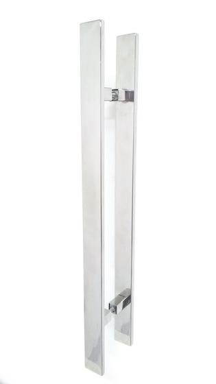 Imagem de Puxador Inox Chato 30cm Porta De Madeira E Vidro Polido