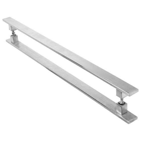 Imagem de Puxador Inox Escovado Para Porta Pivotante Madeira 30cm