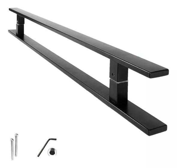 Imagem de Puxador Inox Preto 40x10 60cm Pé Quadrado Ganox