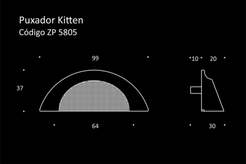 Imagem de Puxador kitten zen design