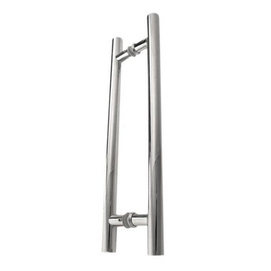 Imagem de Puxador Para Porta De Madeira ou Vidro Aço Inox 304 Modelo H