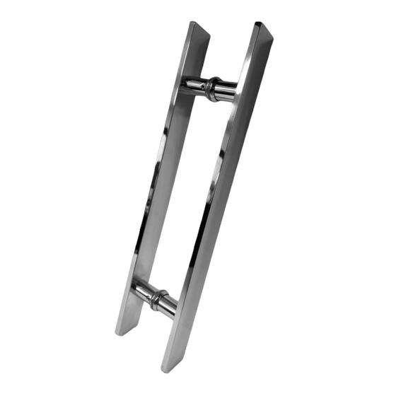 Imagem de Puxador para Porta Pivotante Tubular H Inox Polido 45 Cm