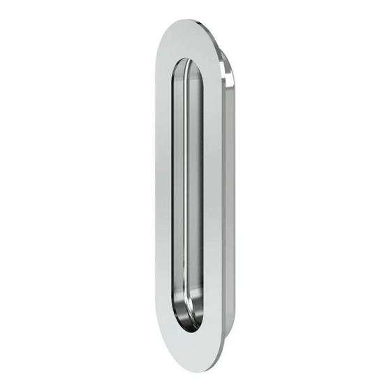 Imagem de Puxador Porta Embutir Concha Redonda 15Cm Inox Polido Pado