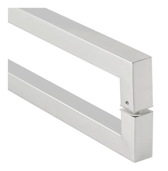 Imagem de Puxador Porta Pivotante Duplo Quadrado 60cm Inox