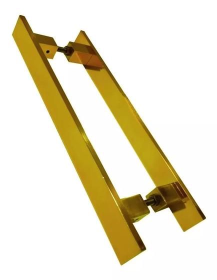 Imagem de Puxador Porta Pivotante Inox Dourado Reto Italy - 60 Cm