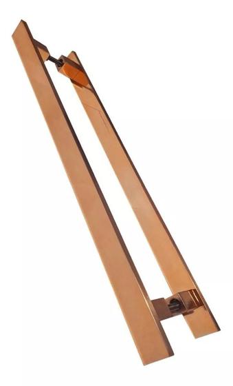 Imagem de Puxador Porta Pivotante Inox Rose/ Cobre Reto Italy - 60 Cm