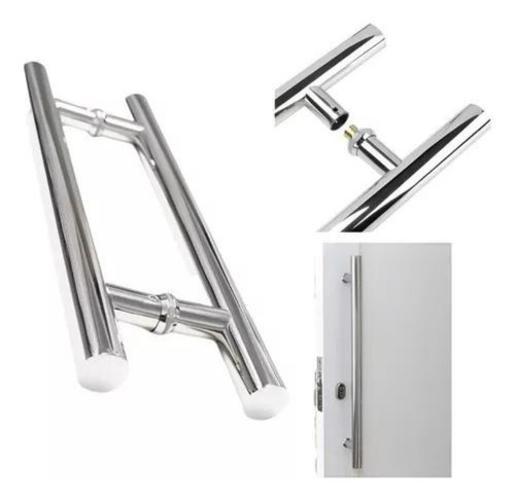 Imagem de Puxador Tubular Inox Polido Porta Piv/Alum/Vid/Mad 60Cm 32Mm