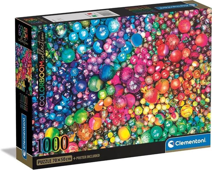 Imagem de Puzzle 1000 Peças Bolas De Gude Com Pôster - Clementoni