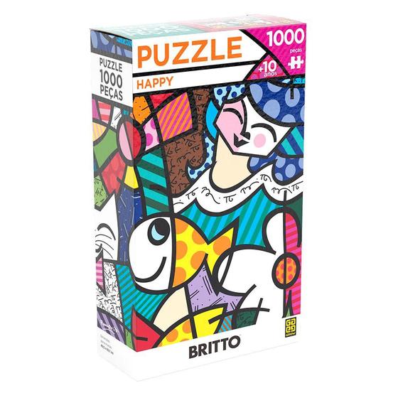 Imagem de Puzzle 1000 peças Romero Britto Happy