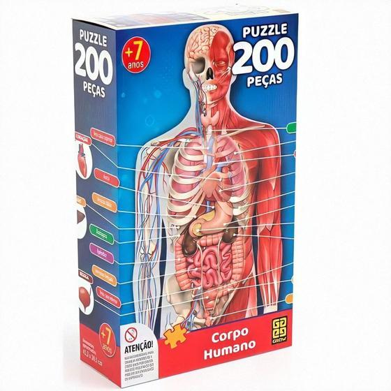 Imagem de Puzzle 200 Pcs Corpo Humano - 03937 Grow