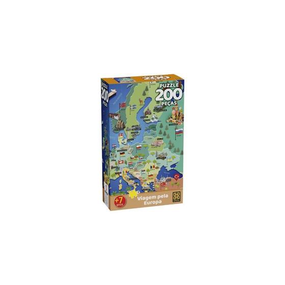 Imagem de Puzzle 200 Peças Viagem Pela Europa - Grow