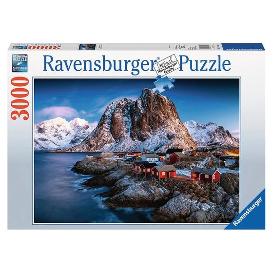 Imagem de Puzzle 3000 peças Vila Hamnoy Noruega - Ravensburger - Importado